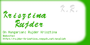 krisztina rujder business card